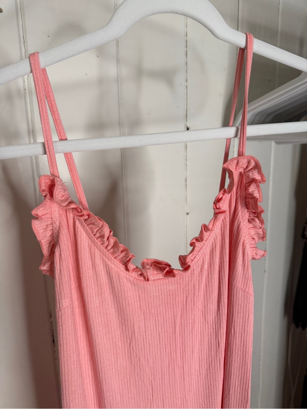 Ruffled Ribbed Sleep Set - Pink - Picture 4 of 6
